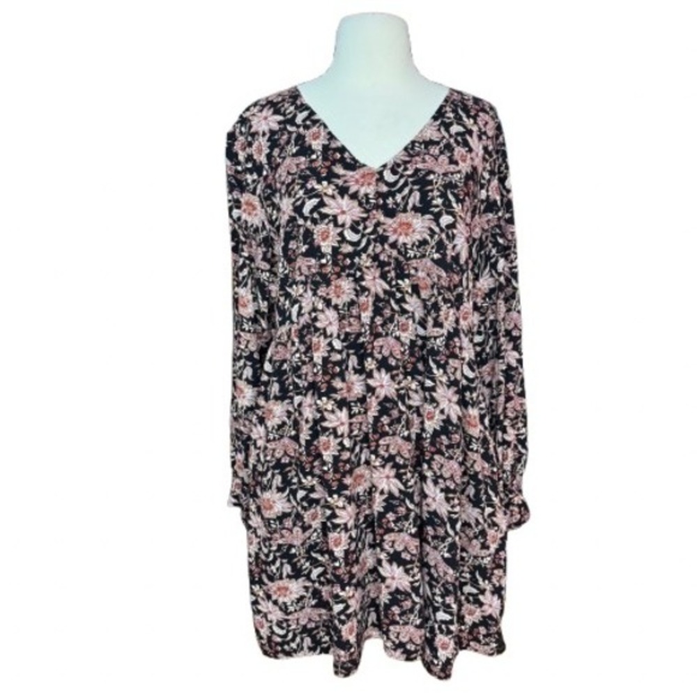 Knox Rose Black Floral Boho Dress‎ XL Festival HIppie, Bohemian Dark Romance